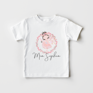 Personalized Ballerina Girls Toddler Shirt - Cute