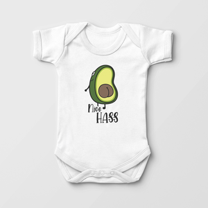 Nice Hass Baby Onesie - Funny Avocado Bodysuit
