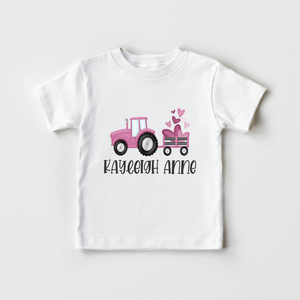 Personalized Train Girls Toddler Shirt - Cute Valentines Day