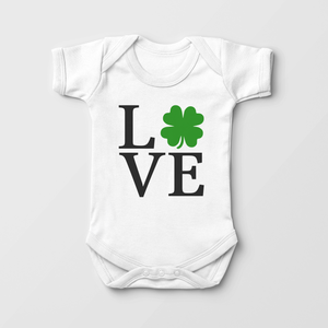 Love Shamrock Baby Onesie - Cute St Patrick's Day Onesie