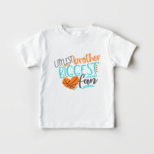 Littlest Brother Biggest Fanshirt - Basketball Sibling Toddler Shirt