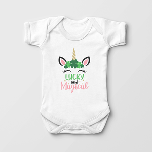 Lucky And Magical Baby Girl Onesie - Cute St Patrick's Day Onesie