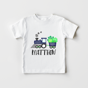 Personalized Train Boys Toddler Shirt - Cute St Patrick's Day Kids Shirt