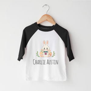 Personalized Bunny Unisex Toddler Shirt - Cute Easter Kids Shirt