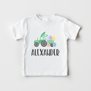Personalized Easter Tractor Boys Toddler Shirt - Cute