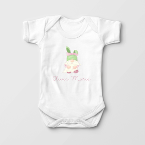 Personalized Easter Gnome Baby Onesie - Cute