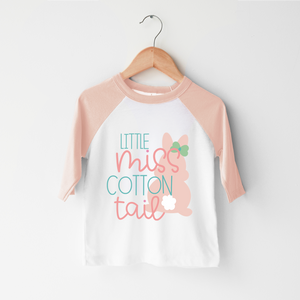 Little Miss Cotton Tails Girls Shirt - Cute Easter Toddler Shirt