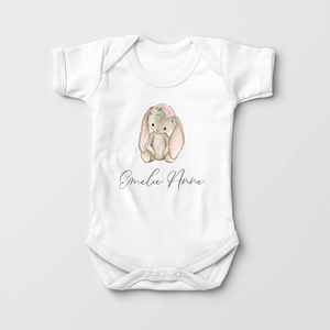 Personalized Bunny Baby Girl Onesie - Cute