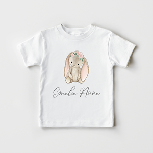 Personalized Bunny Girls Toddler Shirt - Cute