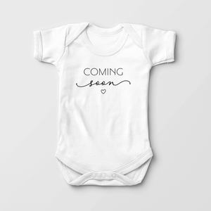 Coming Soon Baby Onesie - Cute Pregnancy Announcement Onesie
