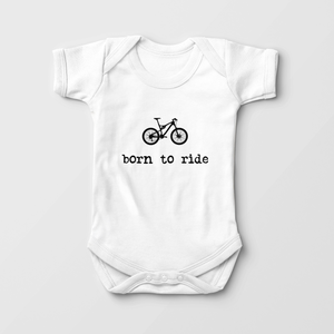 Born To Ride Baby Onesie - Cute Bicycle Onesie
