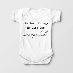 The Best Things In Life Baby Onesie - Cute Pregnancy Announcement Bodysuit