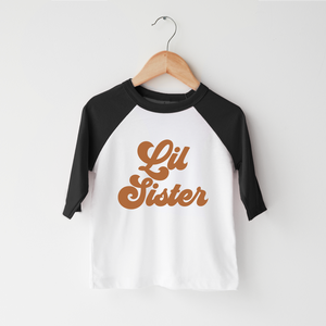 Lil Sister Toddler Shirt - Cute Retro Kids Shirt