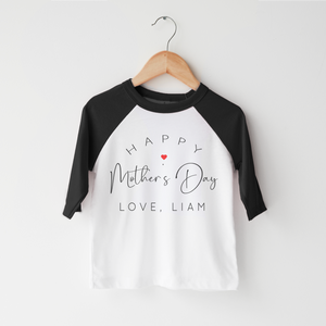 Personalized Mothers Day Toddler Shirt - Cute Minimalist