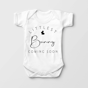 Easter Pregnancy Announcement Baby Onesie - Littlest Bunny Coming Soon
