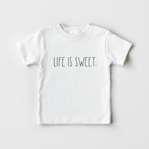 Life Is Sweet Toddler Girl Shirt - Cute Modern Kids Shirt