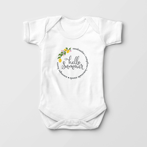 Hello Summer Baby Onesie - Cute Lemon Bodysuit