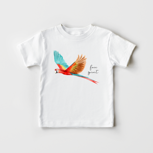 Free Spirit Kids Shirt - Cute Parrot Toddler Shirt