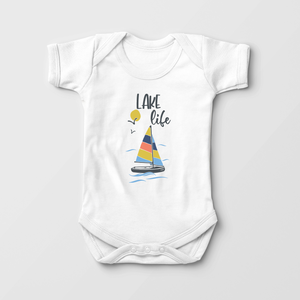 Lake Life Baby Onesie - Cute Sailboat Bodysuit