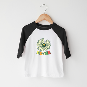 Peace Flower Kids Shirt - Cute Hippie Toddler Shirt
