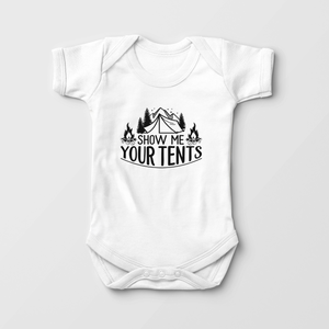 Show Me Your Tents Baby Onesie - Funny Camping Bodysuit