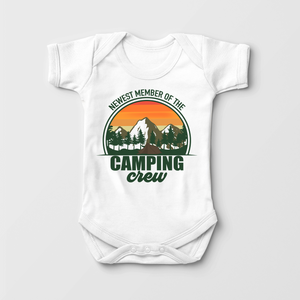 New To The Camping Crew Baby Onesie - Cute Hiking Bodysuit