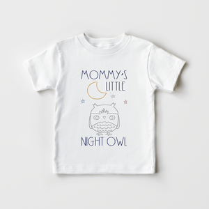 Mommy's Little Night Owl Kids Shirt - Cute Animal Toddler Shirt