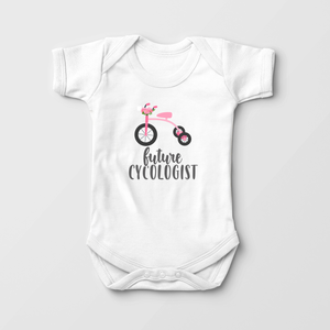 Future Cycologist Baby Girl Onesie - Cute Biking Bodysuit