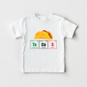 Periodic Table Tacos Kids Shirt - Funny Cinco De Mayo Toddler Shirt