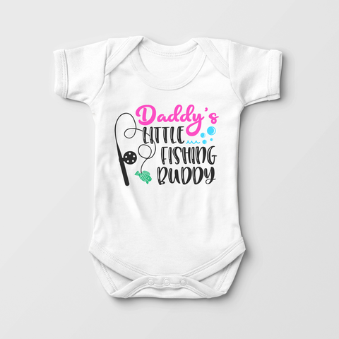 Daddy's Fishing Buddy Baby Girl Onesie - Cute Father's Day