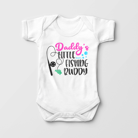 Daddy's fishing buddy onesie girl on sale