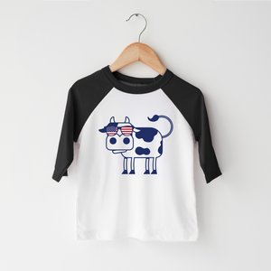 Fourth Of July Cow Toddler Shirt - Cute Independence Day Kids Shirt