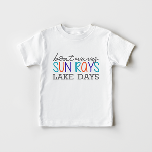 Boat Waves Lake Days Kids Shirt - Cute Summer Toddler Shirt