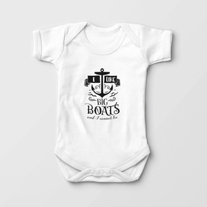 I Like Big Boats Baby Onesie - Funny Summer Bodysuit