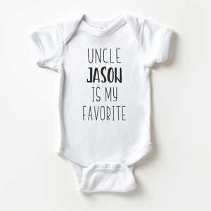 Personalized Favorite Uncle Baby Onesie - Cute Custom Uncle Bodysuit