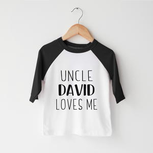 Personalized Uncle Loves Me Kids Shirt - Custom Uncle Toddler Shirt