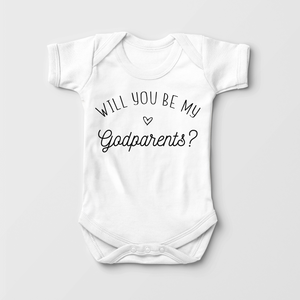 Will You Be My Godparents? Baby Onesie - Cute Pregnancy Announcement Bodysuit