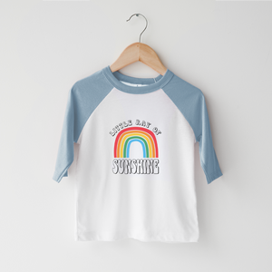 Little Ray Of Sunshine Kids Shirt - Cute Retro Rainbow Toddler Shirt