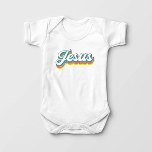 Retro Jesus Baby Onesie - Cute Religious Bodysuit