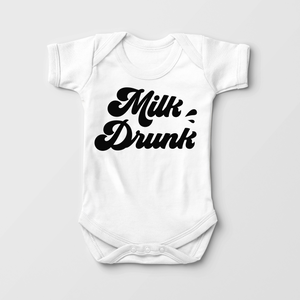 Milk Drunk Baby Onesie - Funny Retro Bodysuit