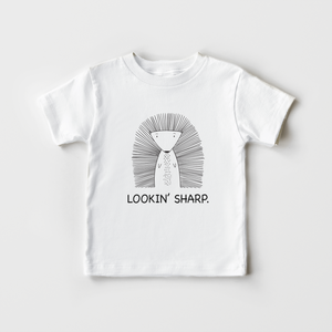 Lookin' Sharp Hipster Kids Shirt - Cute Porcupine Toddler Shirt