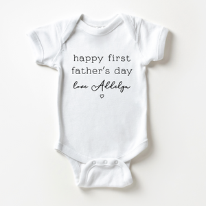 First Father's Day Baby Onesie - Cute Personalized Father's Day Bodysuit