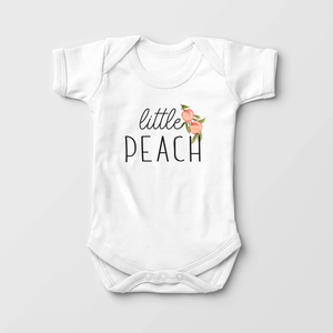 Little Peach Baby Girl Onesie - Cute Fruit Bodysuit