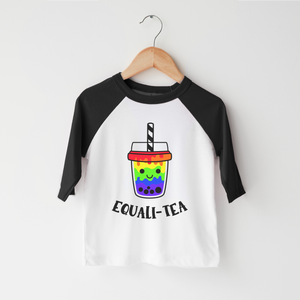 Equali-tea Kids Shirt - Cute Pride Boba Tea Toddler Shirt