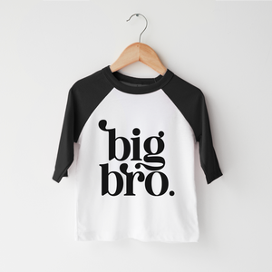 Big Bro Kids Shirt - Retro Brother Baseball Tee