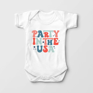 4th Of July Baby Onesie - Party In The USA Bodysuit