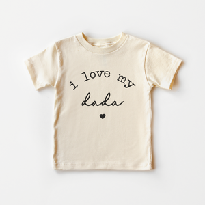 I Love My Dada Toddler Shirt - Vintage Natural Kids Tee