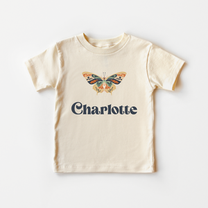 Personalized Butterfly Toddler Shirt - Boho Butterfly Kids Tee