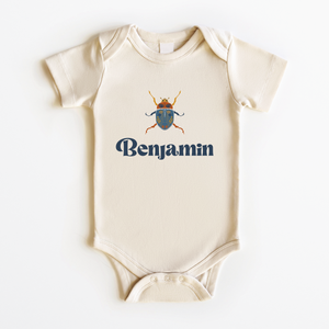 Personalized Beetle Baby Onesie - Baby Name Bodysuit