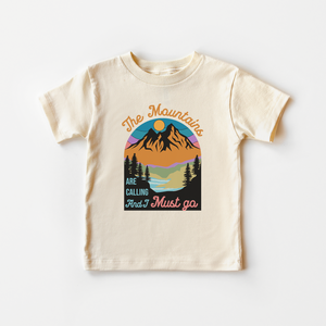 The Mountains Are Calling Toddler Shirt - Retro Adventure Kids Tee